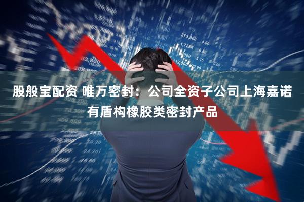 股般宝配资 唯万密封：公司全资子公司上海嘉诺有盾构橡胶类密封产品